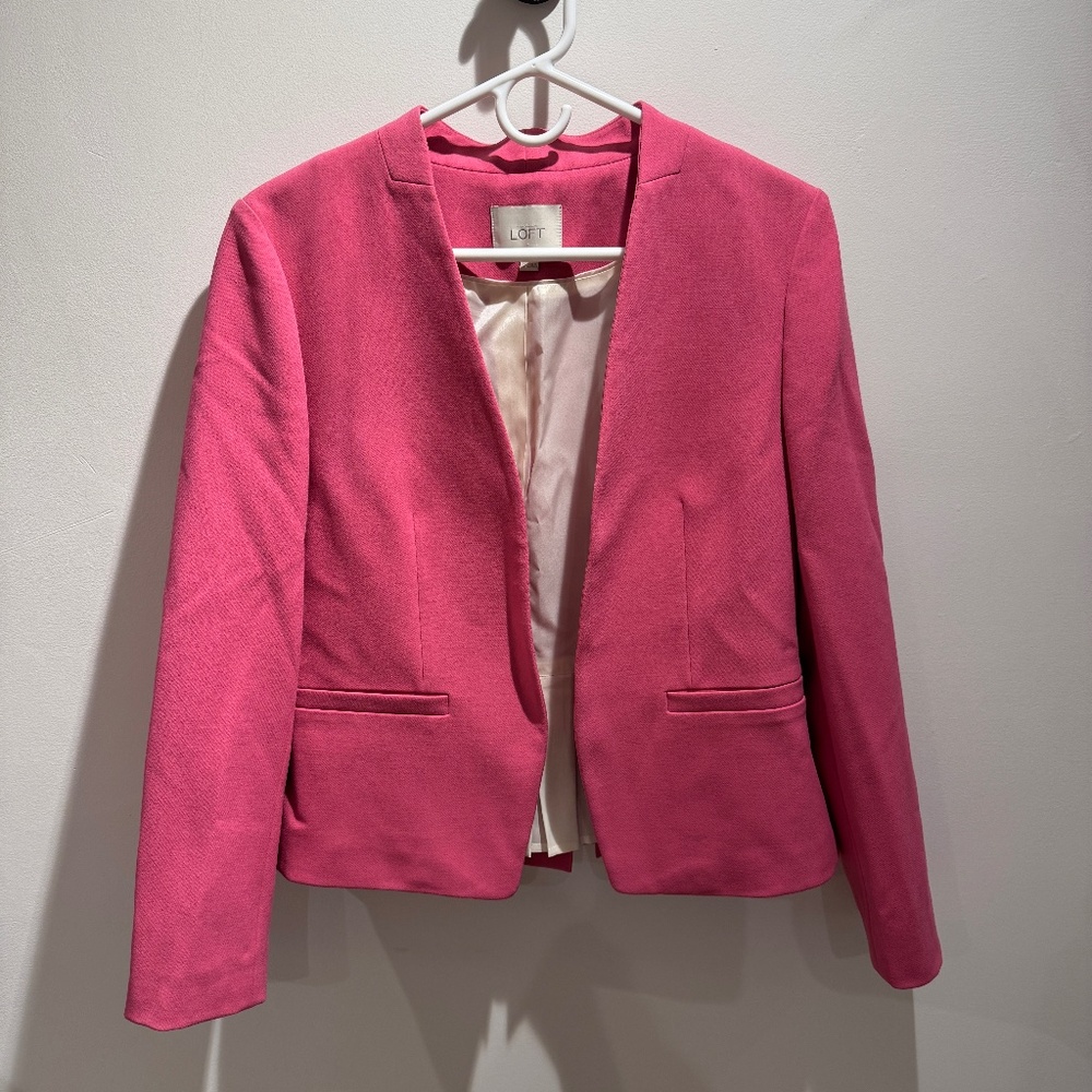 Ann Taylor Loft Fuchsia Pink Blazer